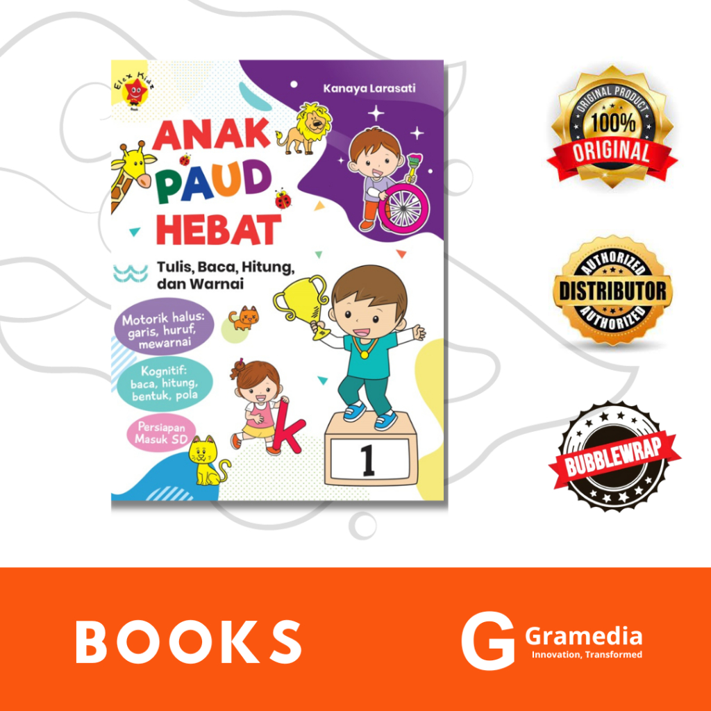 Jual Gramedia Sukabumi Anak Paud Hebat Tulis, Baca, Hitung Dan
