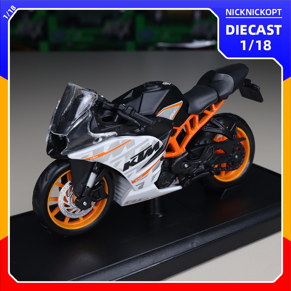 Maisto 1:18 KTM RC 390 black Skala Diecast Mainan Koleksi Miniatur Motor