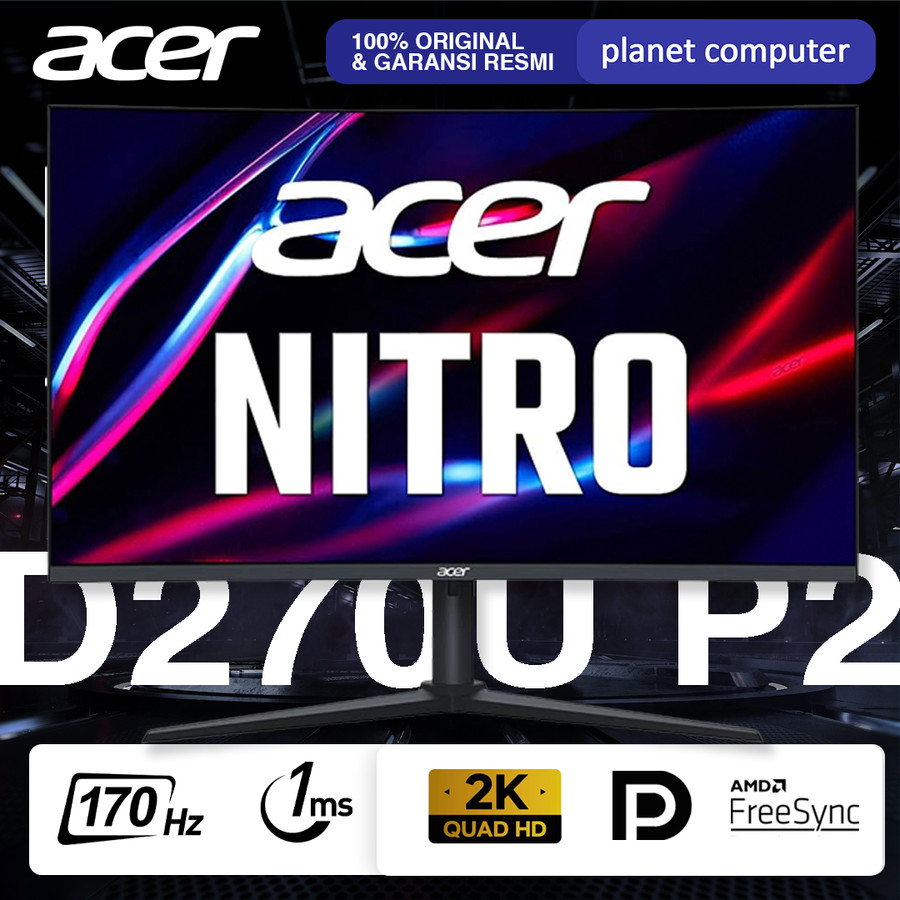 LED ACER Monitor DP P2 Indonesia | 170Hz ED270U 1440p HDMI Jual 27\