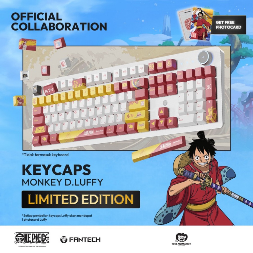 Jual Fantech ACK02 Luffy One Piece PBT Keycaps Set Cherry Profile ...