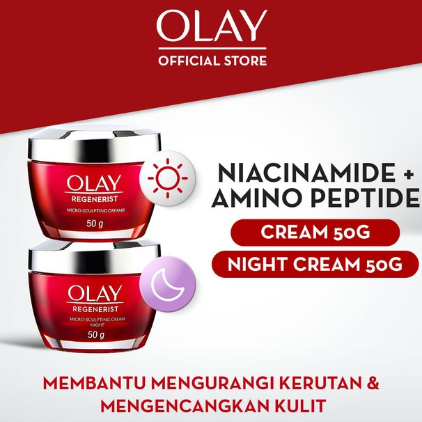 Jual RAYA OLAY Regenerist Micro-Sculpting Cream 50g + Night Cream 50g ...