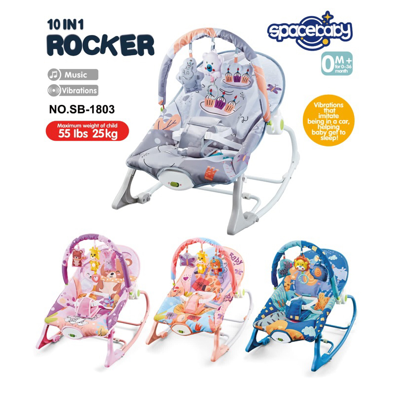 Jual BABY BOUNCER ZX-1803 spacebaby//Bouncer Kursi Goyang Manual
