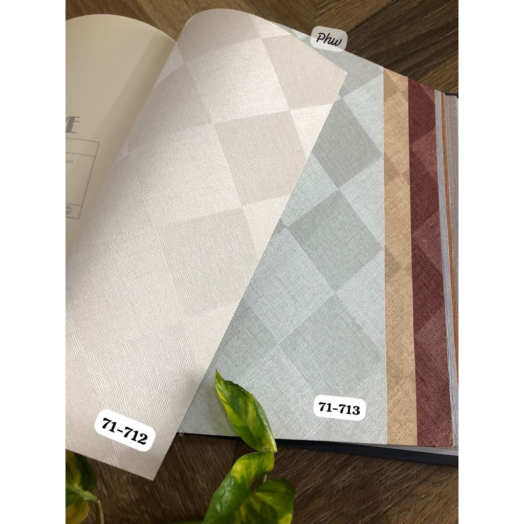Jual Wallpaper Dinding Polos Kotak Gradiasi Cream Coklat Merah Bata ...