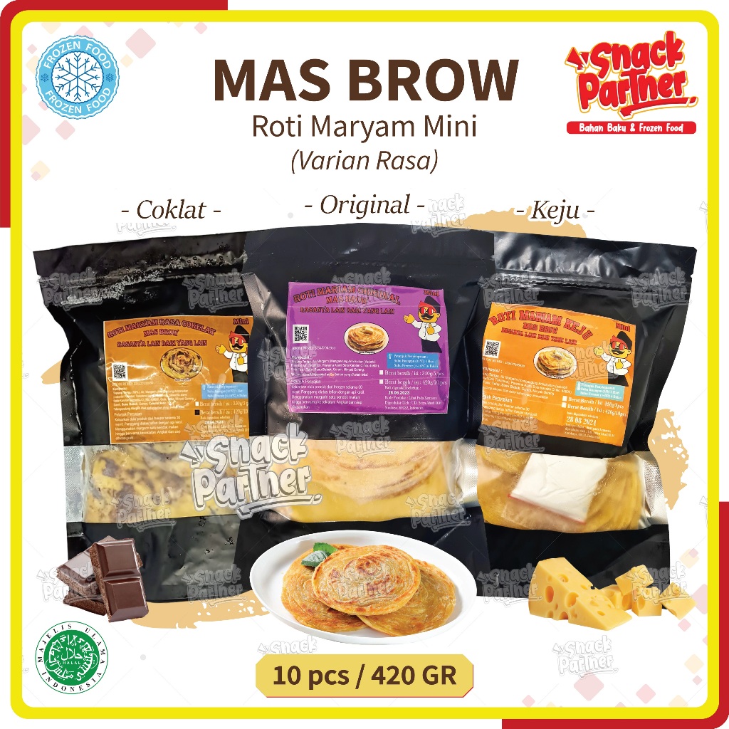 Jual Roti Maryam Mini - MAS BROW 10 PCS / 500 GR Canai Cane - FROZEN ...