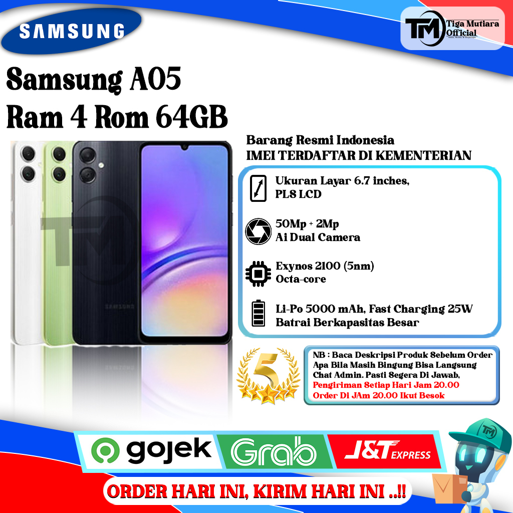 Jual Samsung A05 Ram 4/64GB | Ram 4/128GB | Ram 6/128GB Segel Original ...