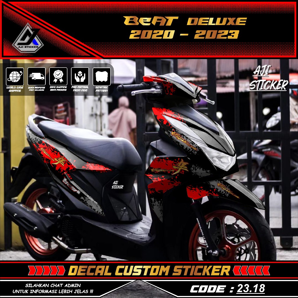 Jual (COD) DECAL BEAT DELUXE FULLBODY POLOS DECAL BEAT 2020 2021 2022