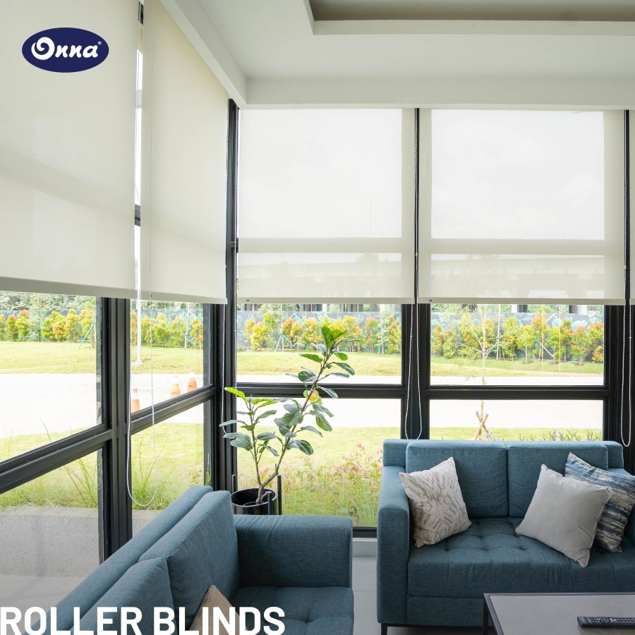 Jual ONNA Roller Blind Gorden / Tirai Penutup Jendela Minimalis (Kain