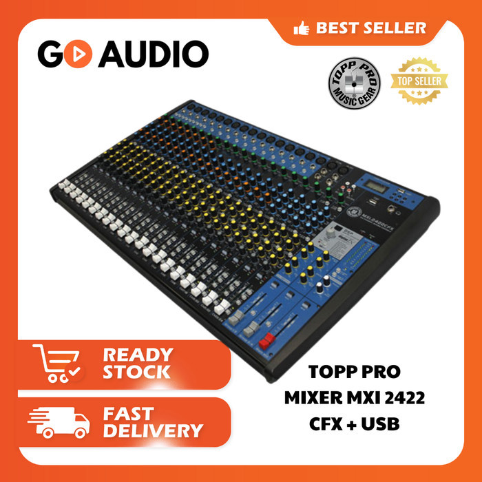 Jual TOPP PRO Mixer Analog 24 Channel MXI 2422 CFX Original Shopee Indonesia