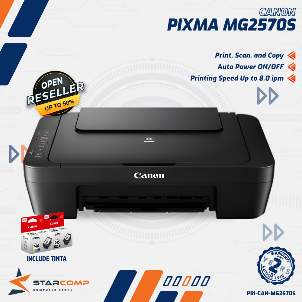 Jual Printer Canon Pixma MG2570S Inkjet AllinOne Print Scan Copy