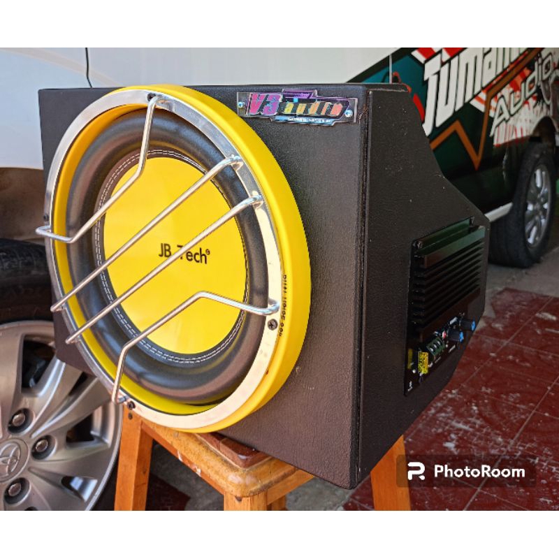 Jual AUDIO MOBIL/SUBWOOFER AKTIF JB TECH 12INCH DOUBLE COIL TERPASANG ...