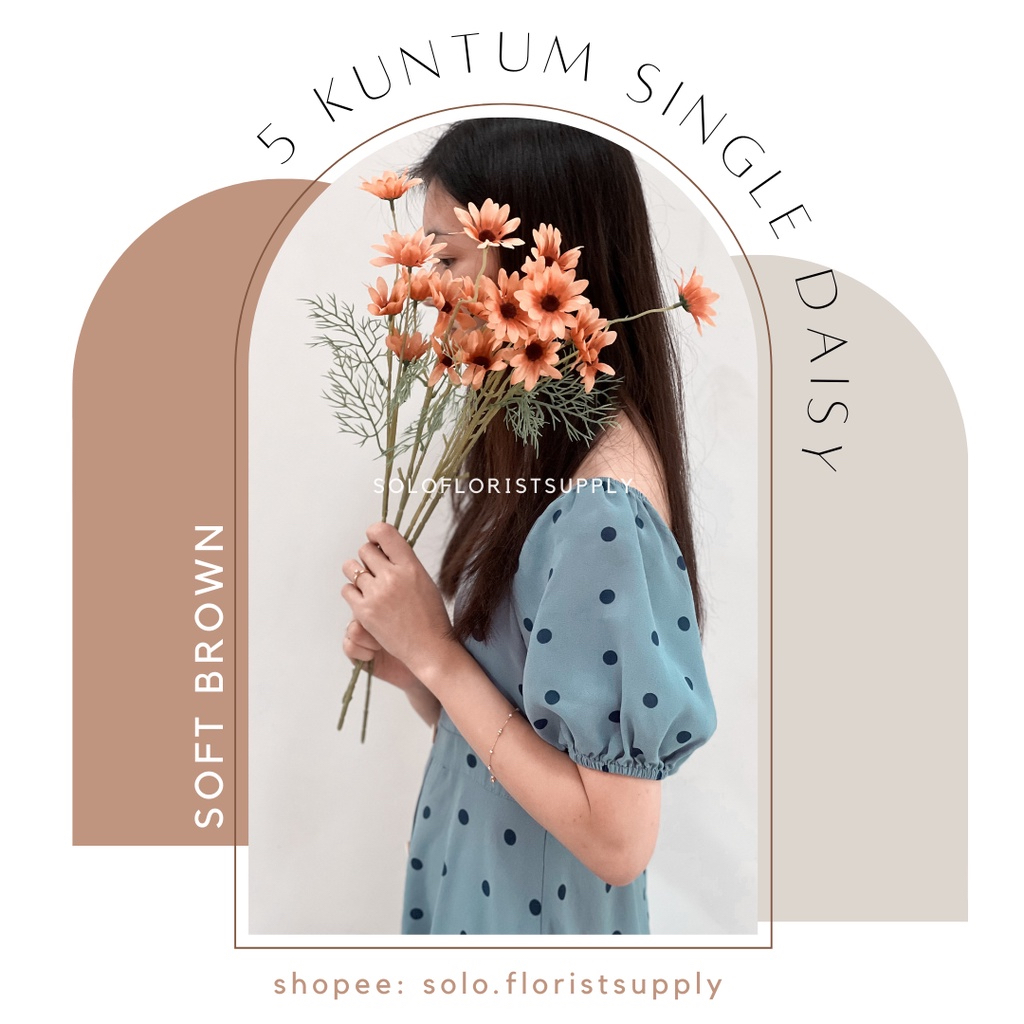 Jual Kuntum Single Daisy Spray Krisan Artificial Cm Aster Desi