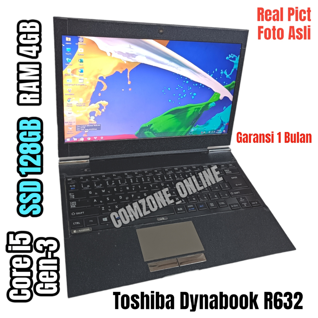 Jual Laptop Core i5 gen3 SSD 128GB Ram 4GB Toshiba Dynabook R632 nbts4 ...