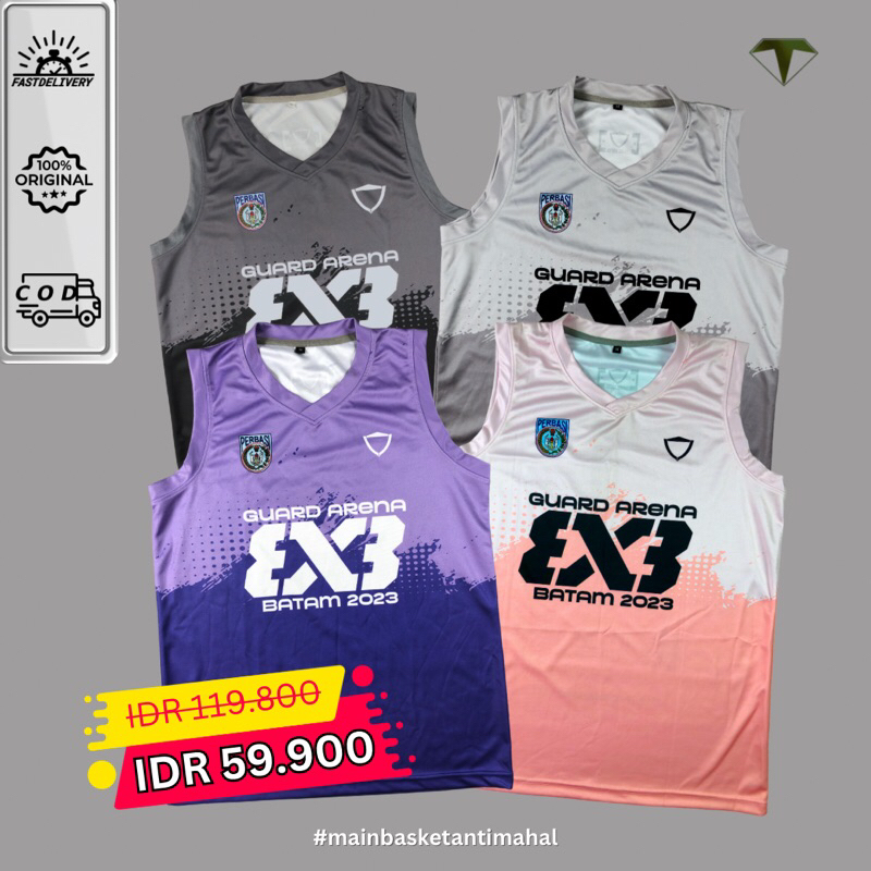 Jual JERSEY BASKET 3X3 TERMURAH BAHAN DRYFIT TEBAL | Shopee Indonesia