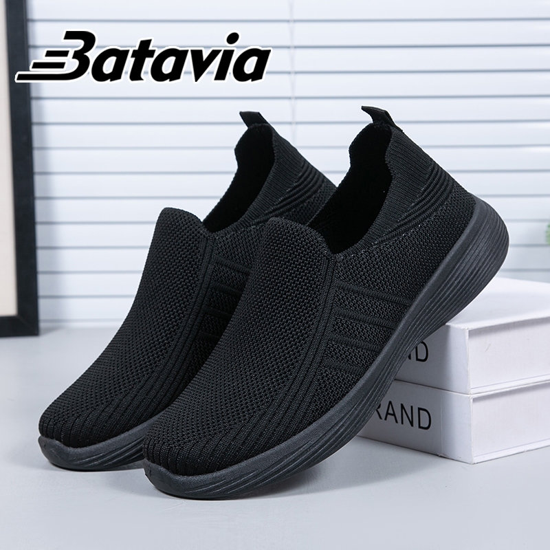 Jual Codbatavia Sepatu Pria Ringan Hitam Slip On Pria Sepatu Senior