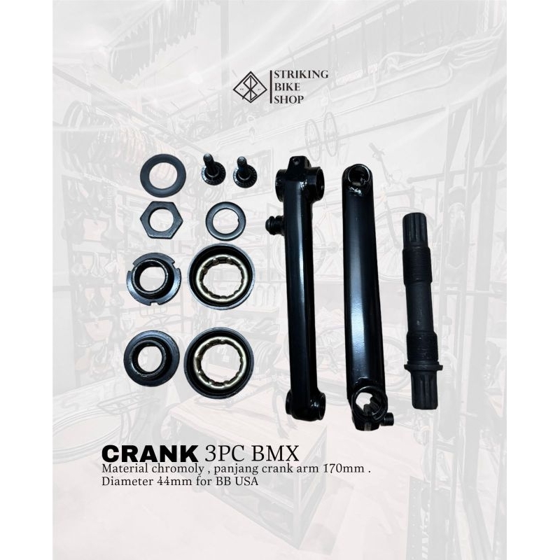 Bmx Bottom Bracket Heavy-Duty BMX Crank Arms 170mm Cr-Mo