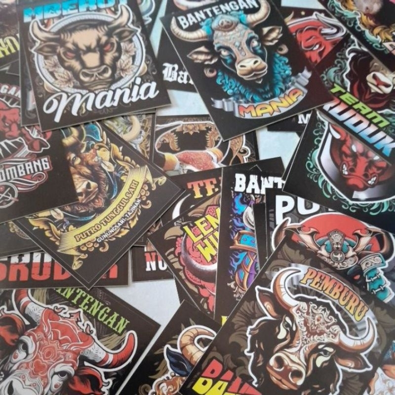 Jual stiker sruduk/stiker bantengan/stiker mberot/ bantengan viral ...