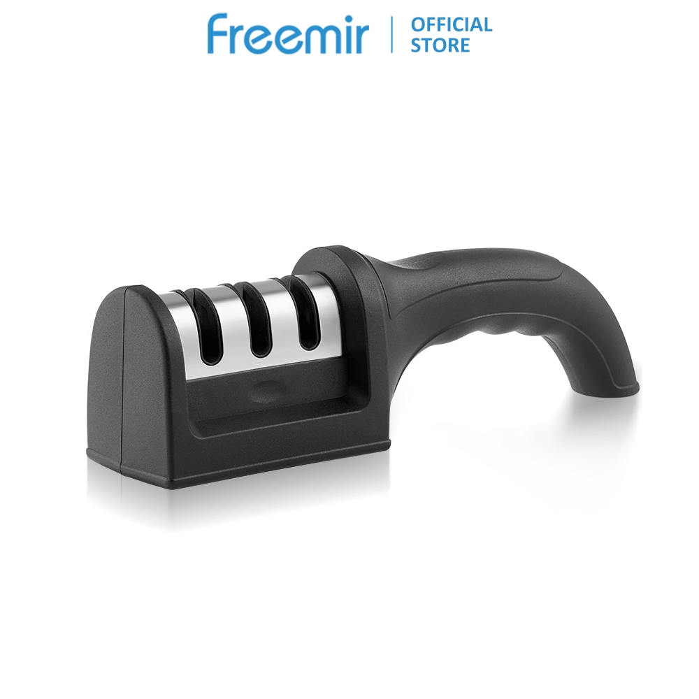 Jual [LIVE] freemir Knive Sharpener Alat Pengasah Pisau Hitam 3 Tahap