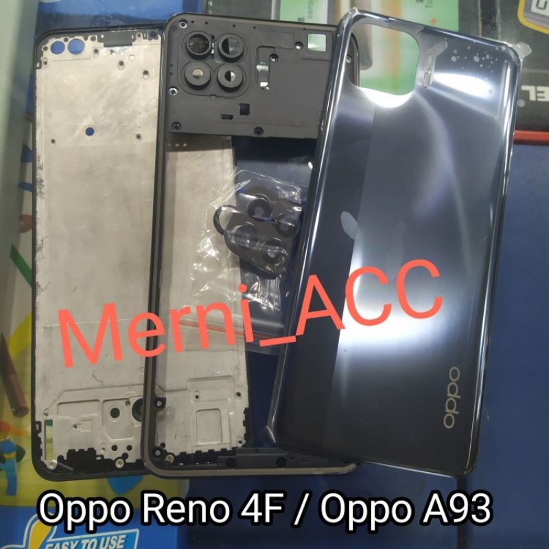 Jual Cessing Hausing Fullset Frame Lcd Oppo Reno 4F / Oppo A93 Backdoor ...