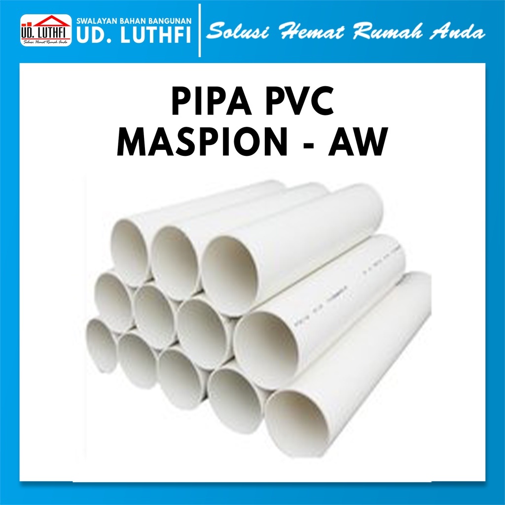 Jual Pipa PVC 4" Putih & Abu Maspion / Pipa Maspion AW 4" Putih & Abu