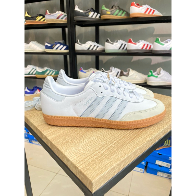 Jual ADIDAS SAMBA OG W [WHITE / BLUE] #IE0877 HAGUSNEAKER GARANSI 100% ...