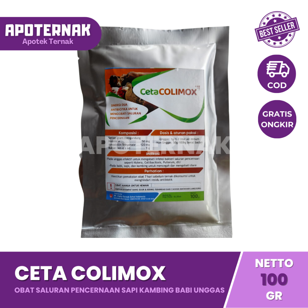 Jual CETA COLIMOX | Antibiotik Obat Saluran Pencernaan Pada Ternak ...
