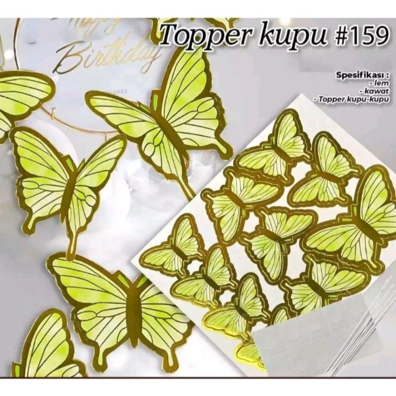 Jual Topper kue topper kupu kupu isi 10 pcs | Shopee Indonesia