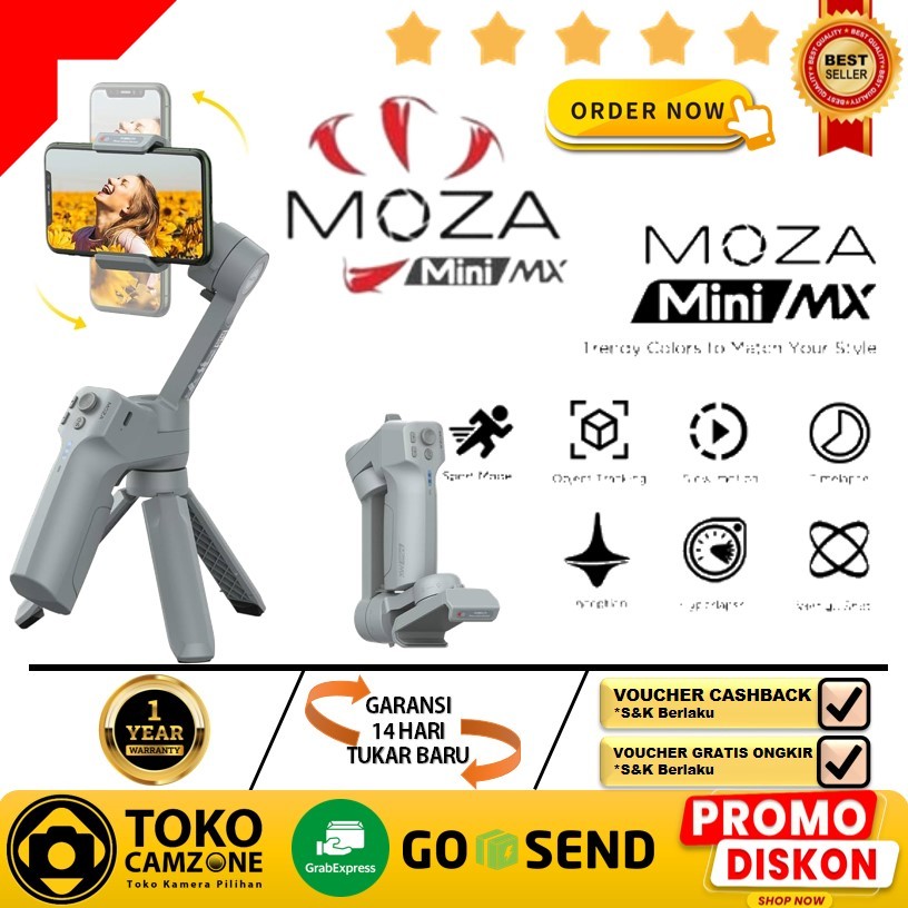 Jual MOZA Mini MX Gimbal for Smartphones Silver - MOZA Mini MX 3-Axis ...