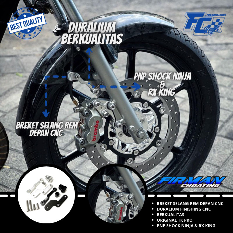 Jual BREKET BRIKET BRACKET KLEM SLANG SELANG REM DEPAN BAWAH RX KING ...