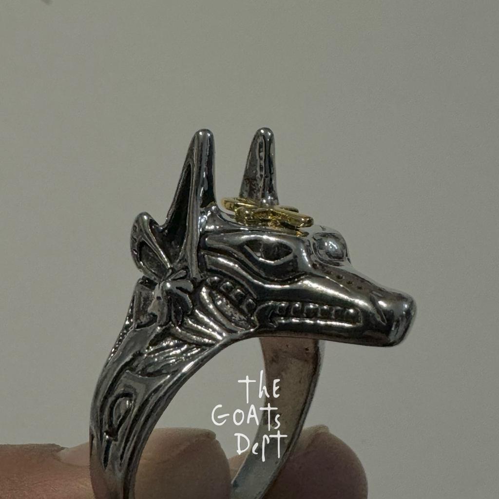 Vintage Anubis Ring - Mystischer Schmuck Mit Schakal-Kopf Design