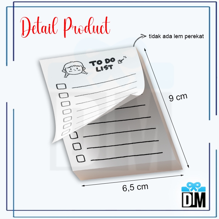 Jual Memo Pad Notes Catatan Diary Model Robek Atas Daily Weekly Planner ...