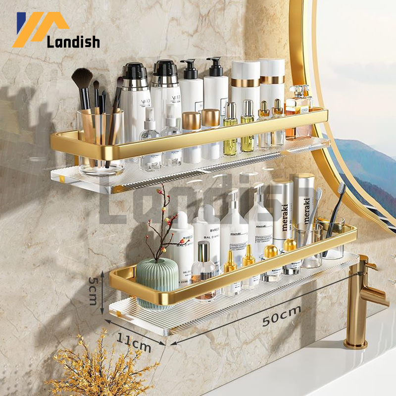 Jual Rak Shampoo Kamar Mandi Rak Kosmetik Gantung Dinding Rak Akrilik ...