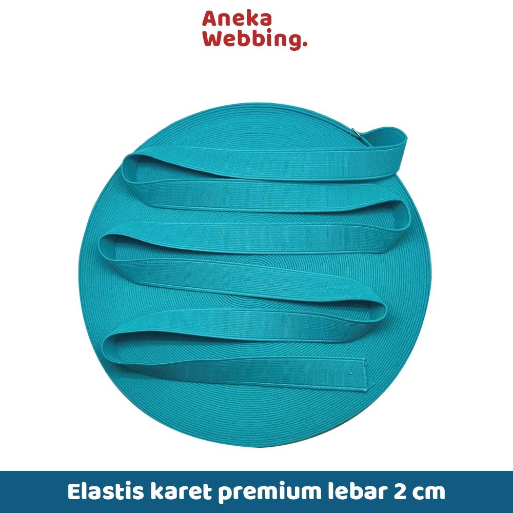 Jual Elastis karet premium lebar 2 cm untuk sandal, tas ketebalan 1.4mm ...