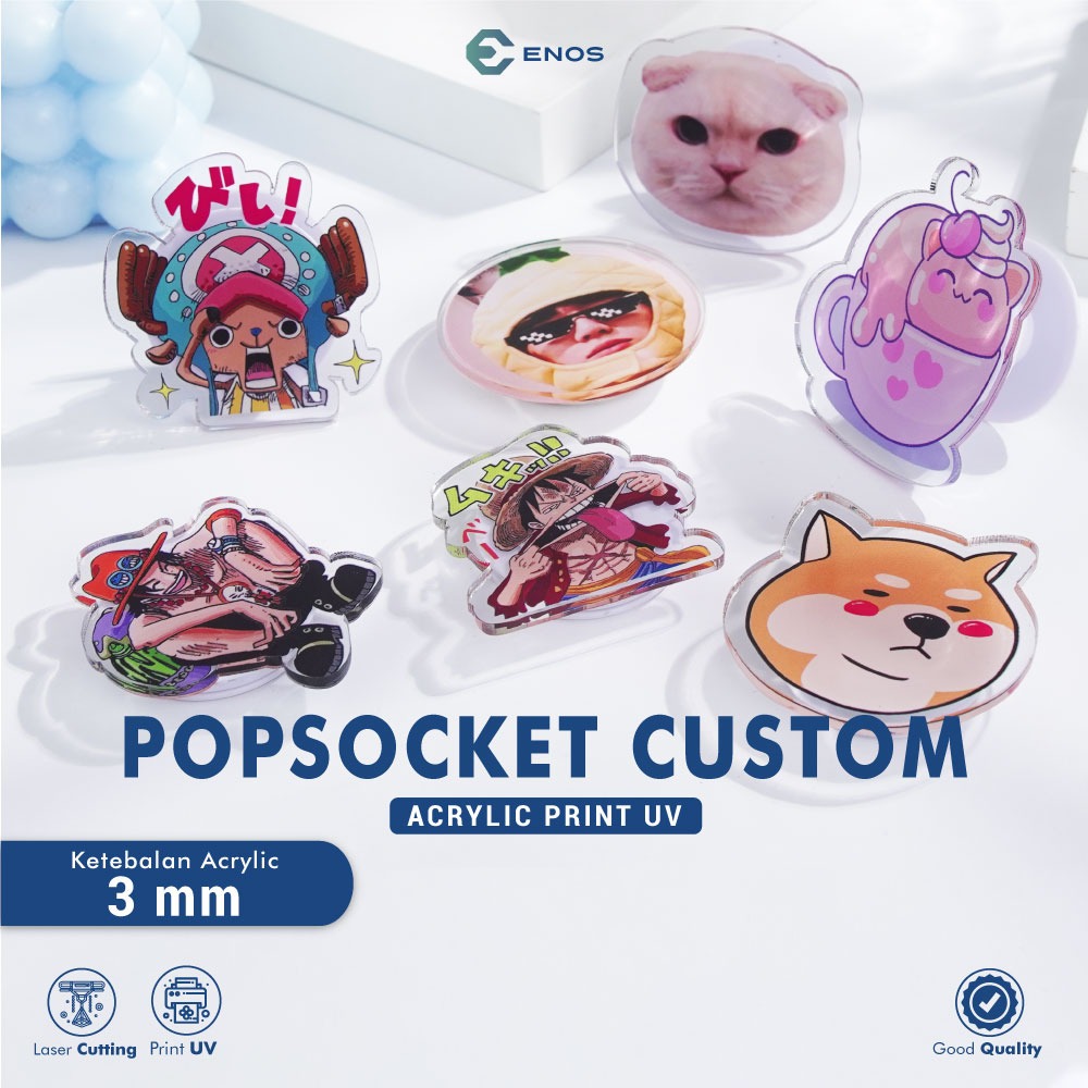 Product image [ENOS DIGITAL] Popsocket Custom | Griptok Custom | Popshocket Custom | Pop Socket Custom | Popsoket Custom | Pop Soket Custom | Popsocket Custom Acrylic | Popsocket Custom Akrilik