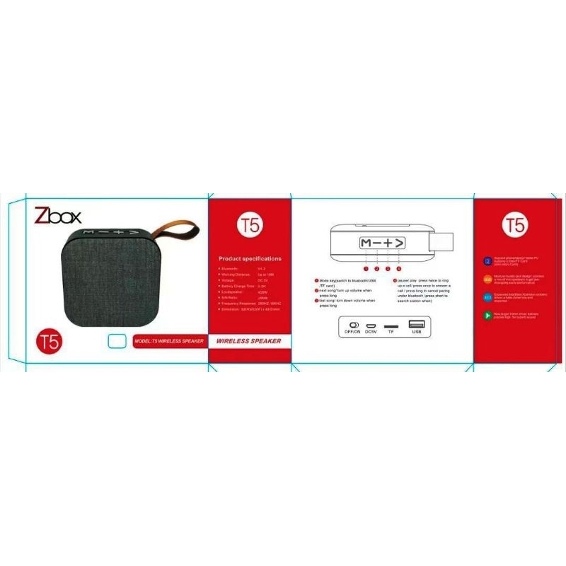 Jual Speaker Musik Box Bluetooth T5 Kotak Full Bass Termurah Full Audio