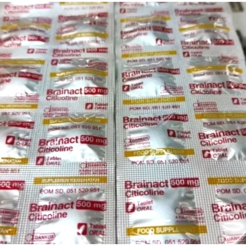 Jual BRAINACT 500 MG STRIP 10 TABLET SUPLEMEN KESEHATAN KOGNITIF ...