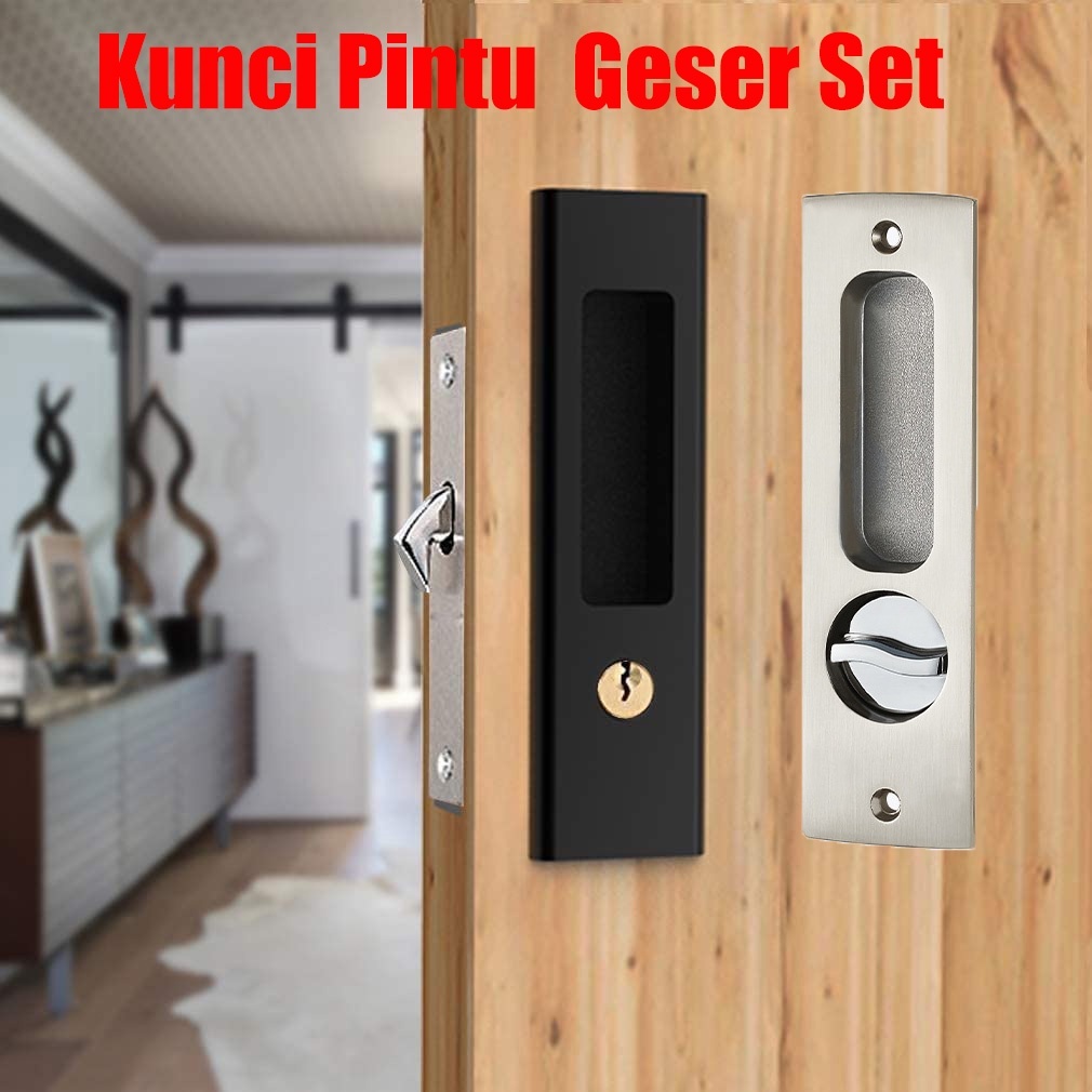 Jual Kunci Pintu Sliding Geser Set Invisible Sliding Door Lock Latch Handle Set Shopee Indonesia