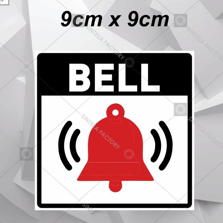 Jual Stiker Bell Tekan Bell 9cm Stiker Rumah | Shopee Indonesia