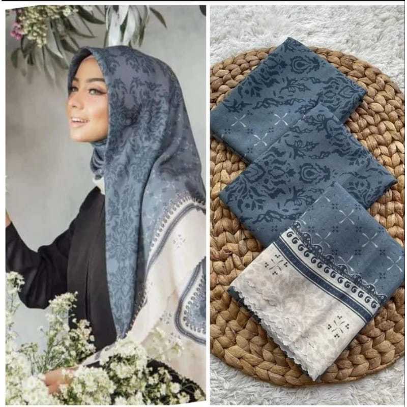 Jual Hijab Segiempat Denay Motif Printing Jilbab Segiempat Denai Seragam Laser Cut Hijab