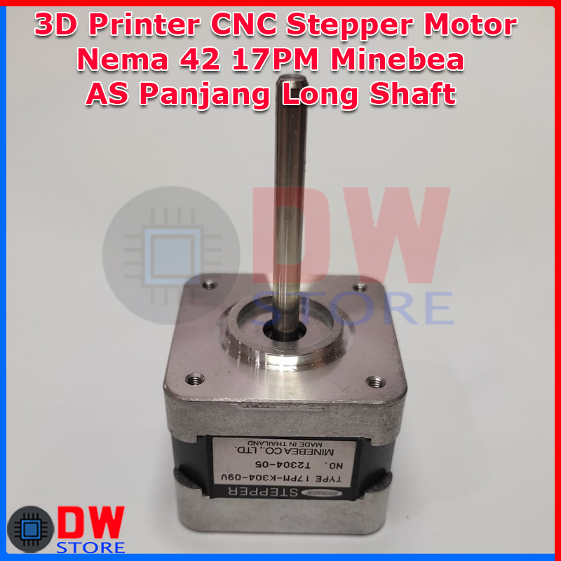 Jual CNC 3D Printer Stepper Motor 42 Nema 17 17PM AS Panjang Long Shaft ...