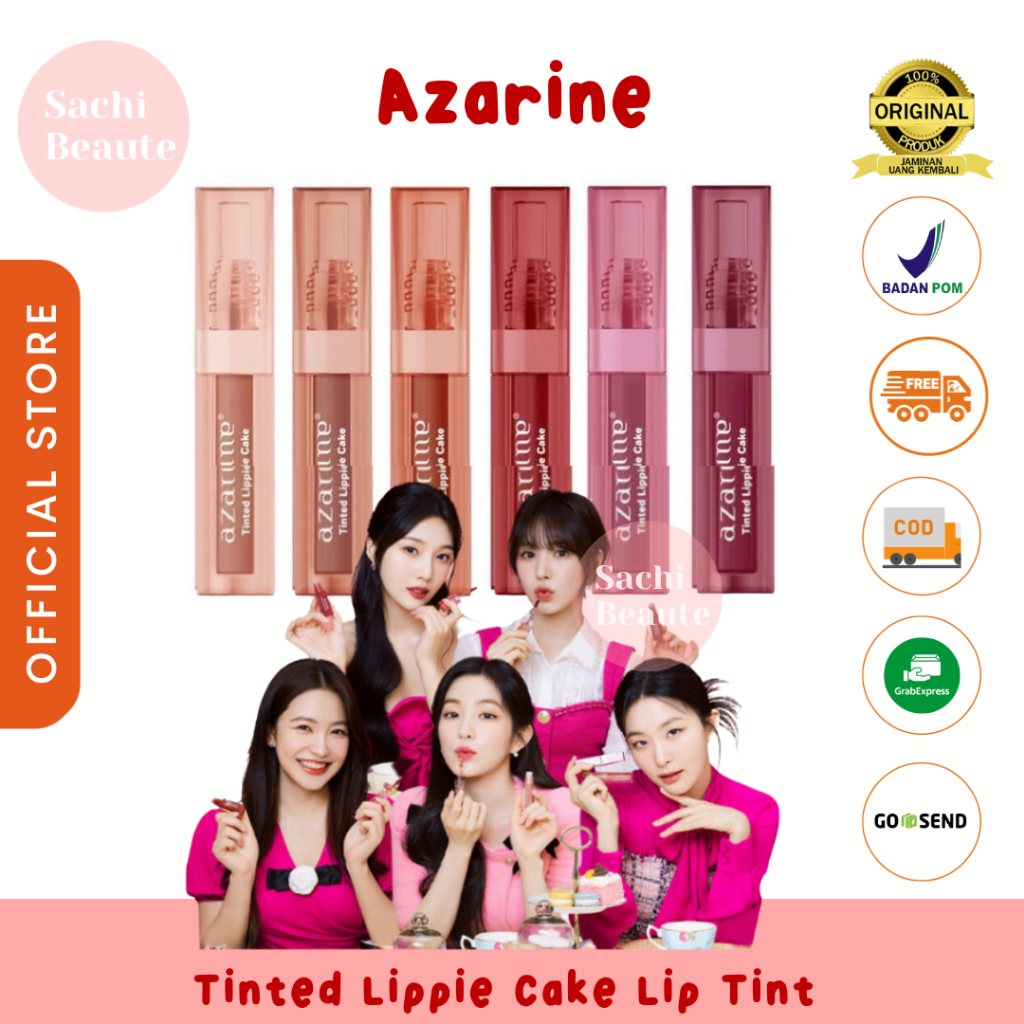 Jual [Azarine x Red Velvet] Tinted Lippie Cake Lip Tint 2.9ml - LipTint ...