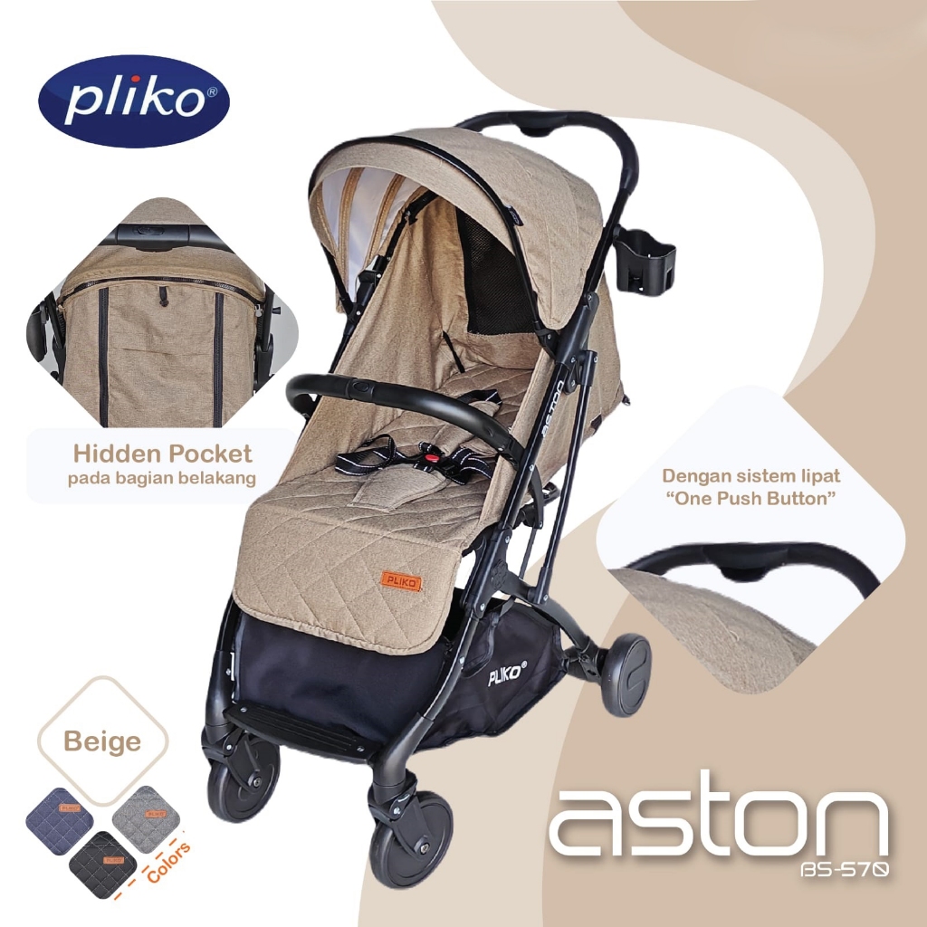 Jual Stroller Kereta Dorong Bayi Pliko Aston BS 570 Lipat Kecil