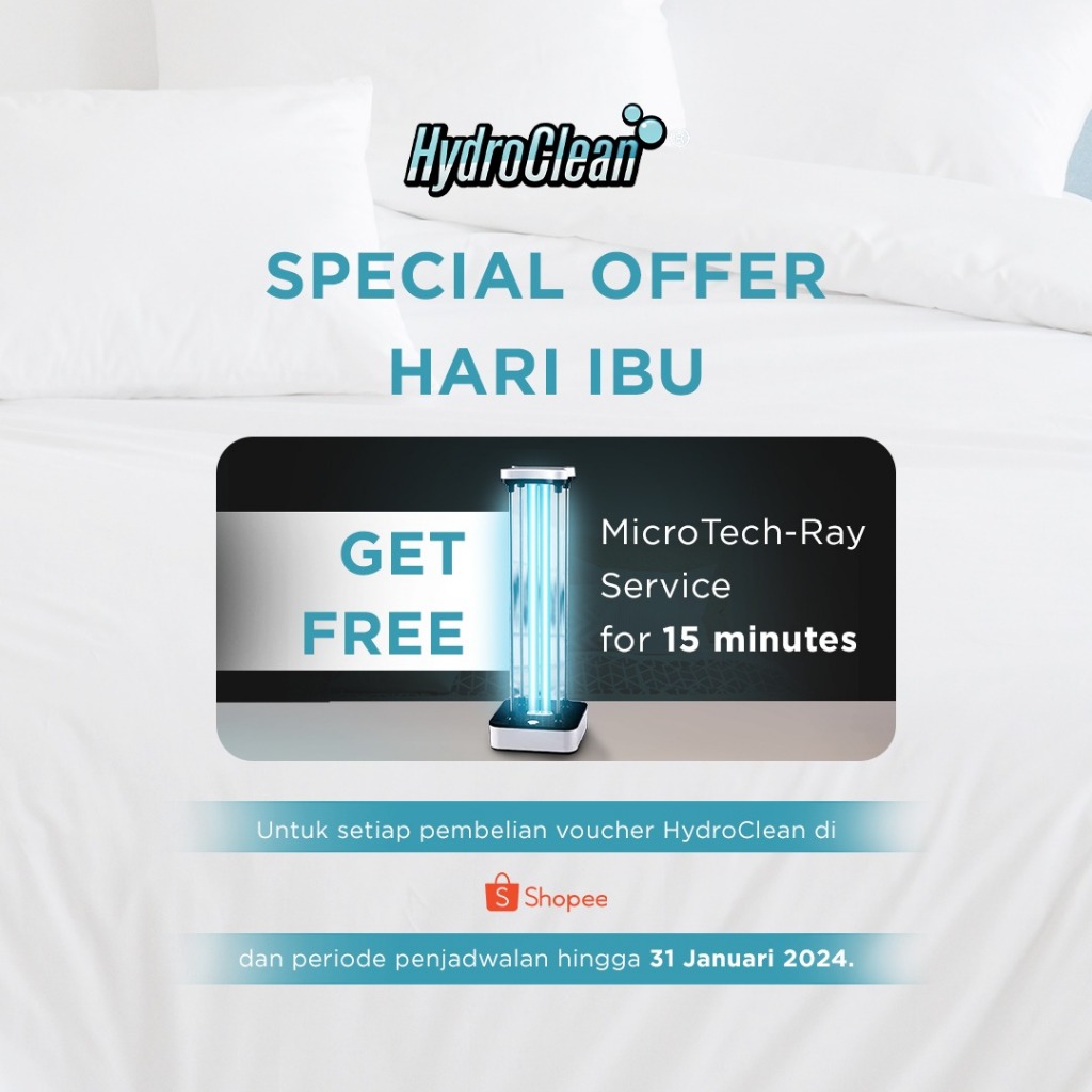 Jual HydroClean Voucher Khusus Vacuum Headboard dan Divan Kasur Ukuran