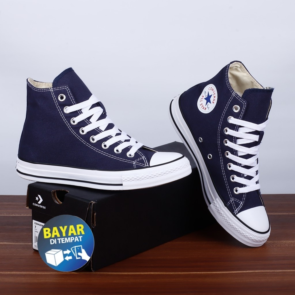 Jual Sepatu Sekolah CONVERSE Pria Wanita Sepatu Allstar Convers Pelajar Anak SD SMP SMA Spatu Chuck Taylor 70S Model Tinggi High Canvas Premium Authentic Star Classic Gaya Kasual Formal Ready ukuran 3...