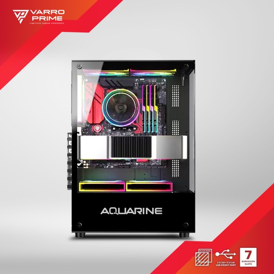 Jual Casing Varro Prime Aquarine Black ATX PC/Komputer | Shopee Indonesia