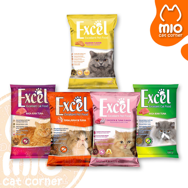 Jual Excel Makanan Kucing Cat Adult Mother Kitten Excellent Dry Food ...