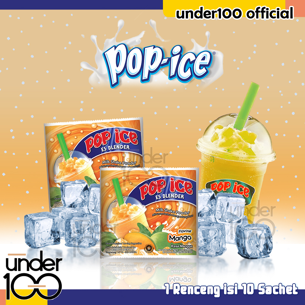 Jual Under100 Pop Ice Aneka Rasa Renceng Isi 10 Sachet Minuman