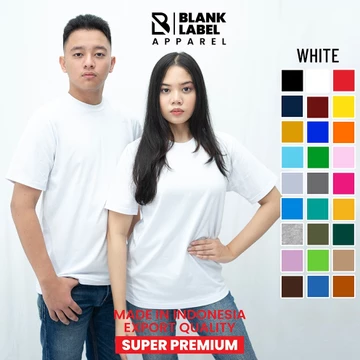 Kaos Polos Premium Blank Label Lengan Pendek Katun Combed