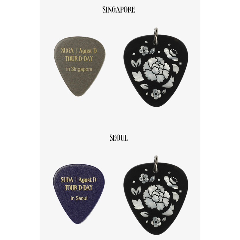 Jual AGUST D GUITAR PICK SET TOUR MERCH OFFICIAL / BTS SUGA