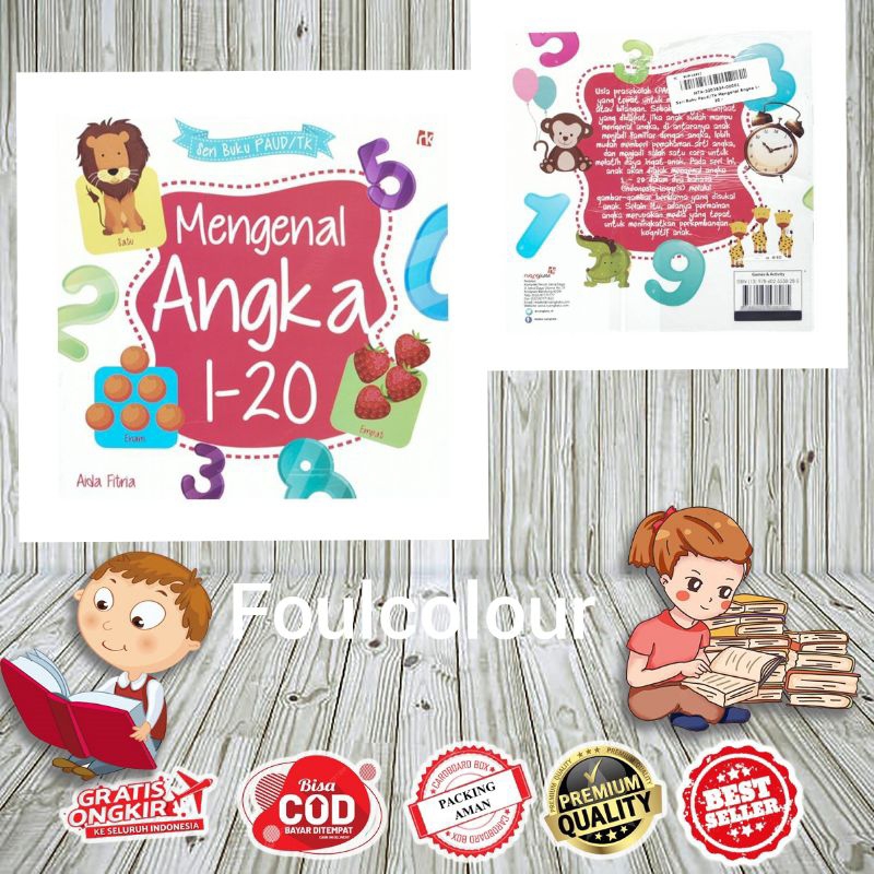 Jual Seri Buku Tk/paud Mengenal Angka 1-20 Foul Berwarna | Shopee Indonesia