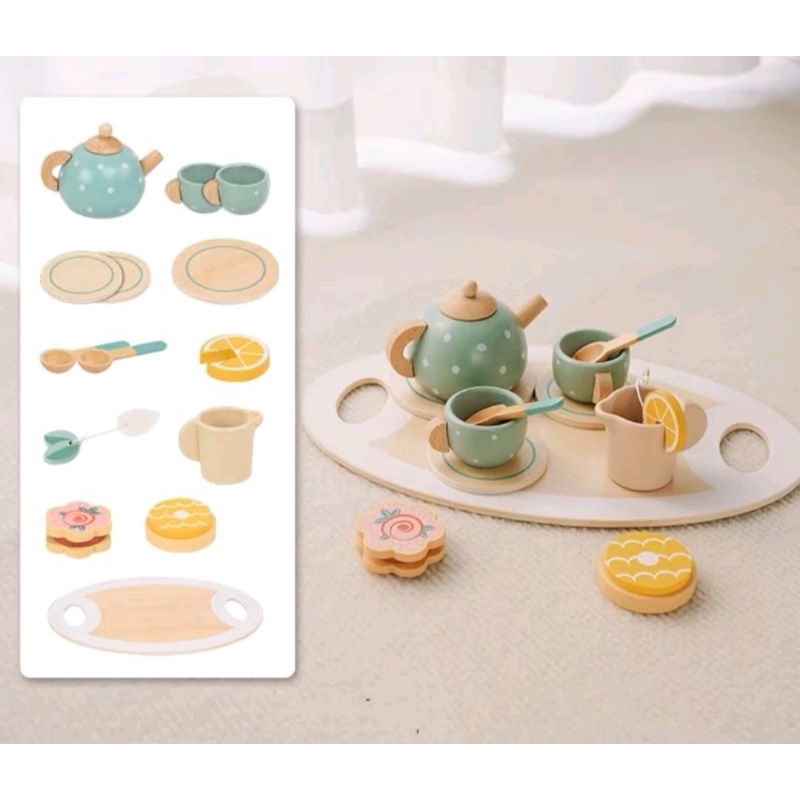Jual KABI Afternoon Tea Set/Wooden Play/Mainan Kayu Anak/Pretend Play ...